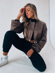 Kiandra Cropped Coco Bomber Jacket