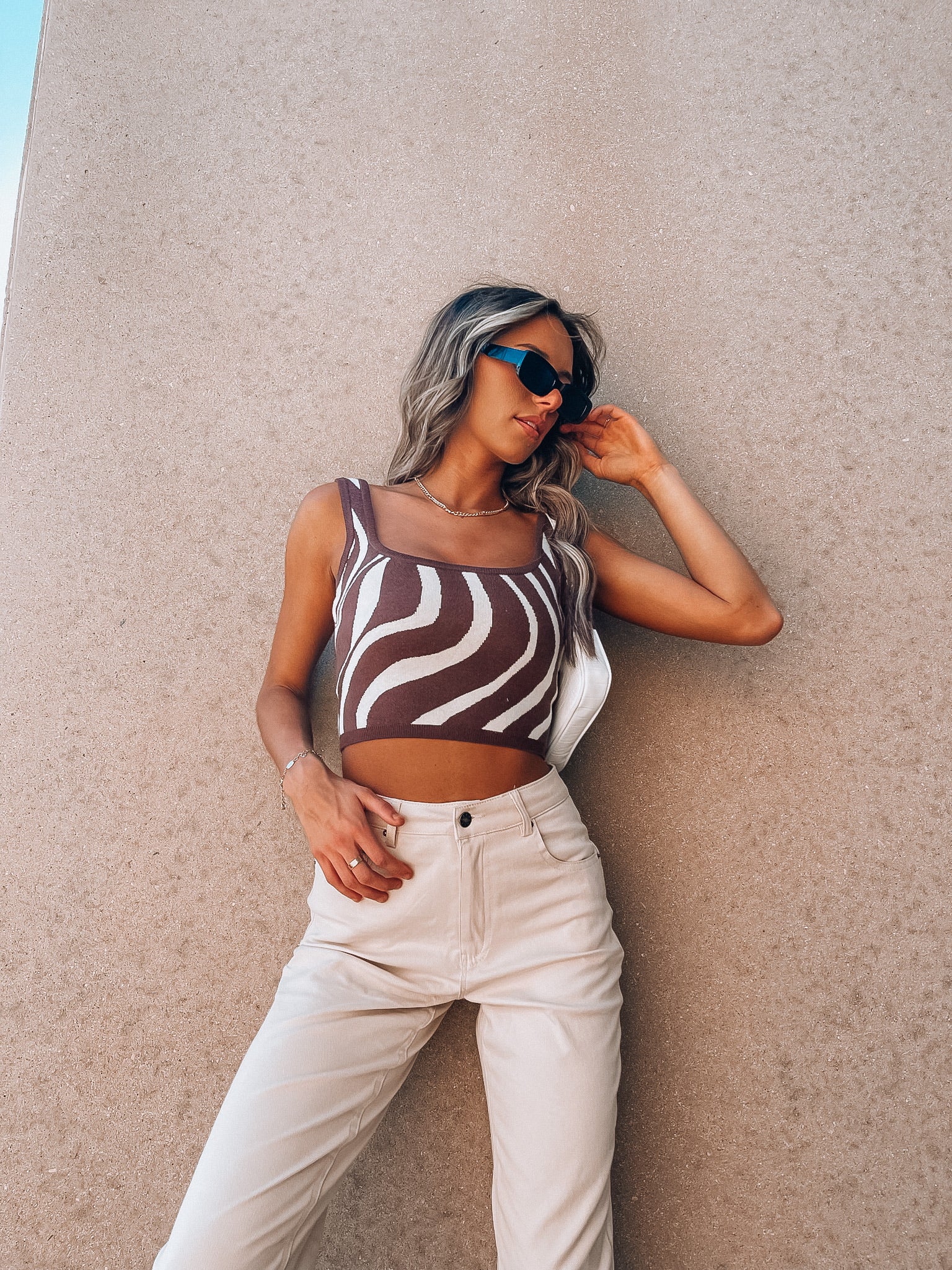 RESTOCKED: Chocolate Waves Knit Top