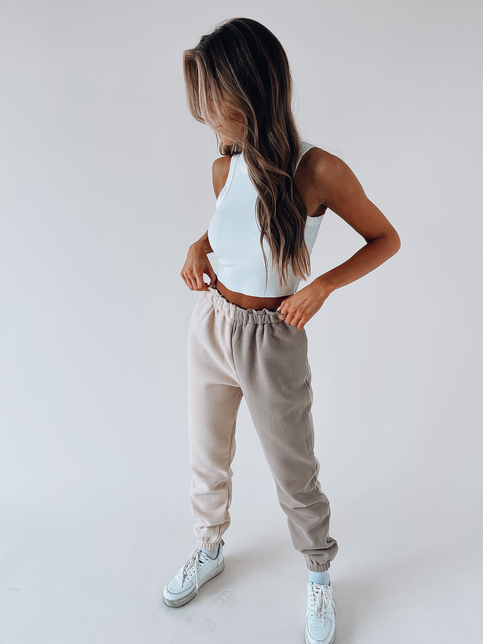 RESTOCKED : Kiki Ribbed Ivory Crop Tank