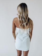 Charlotte Ruffle Strapless Dress