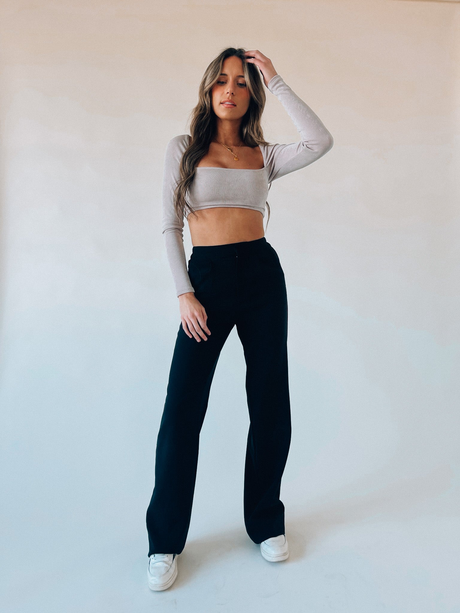 Ivy Fitted Cropped Long Sleeve