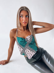Jade Printed Bandana Top