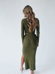 Nora Olive Midi Set