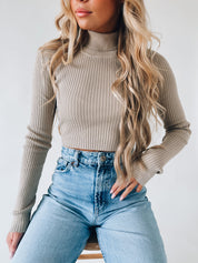 Harper Turtleneck In Stone