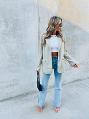 Parker Wool Blend Blazer In Tea