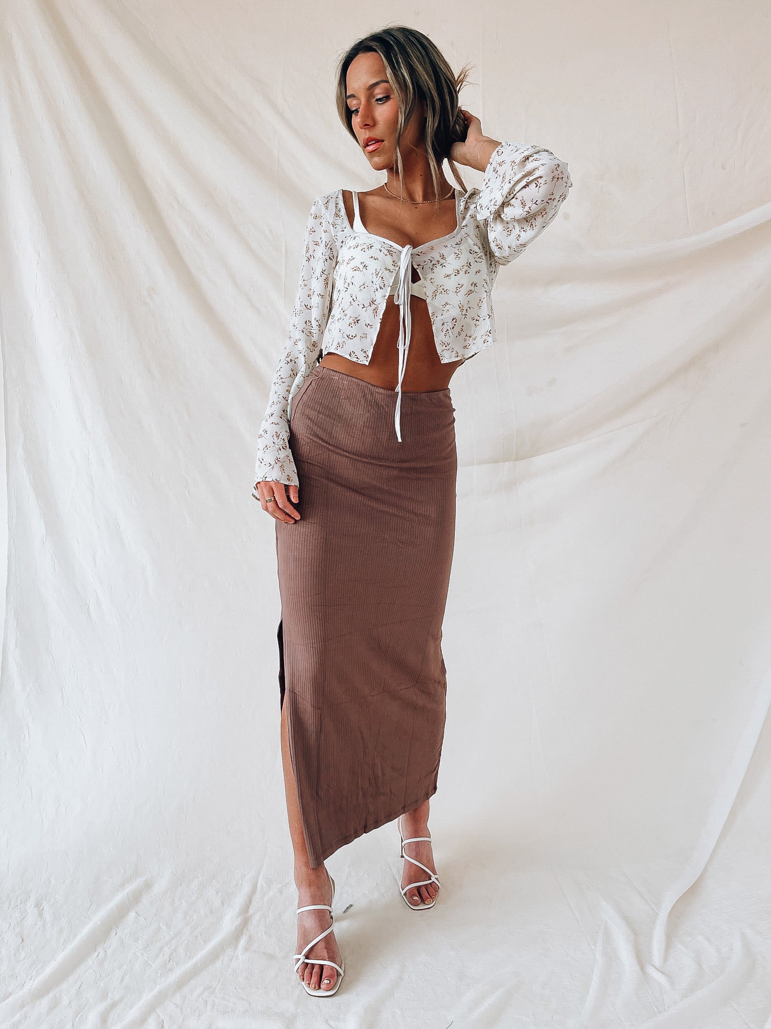 SALE :Charlie Front Tie Long Sleeve