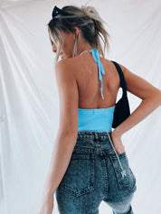 SALE: Baby Blue Chained Halter
