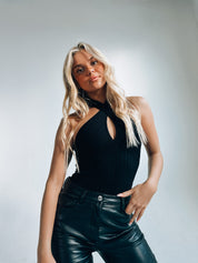 Evie Ribbed Halter Bodysuit