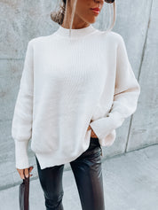 Fall Breeze Knit Sweater In White