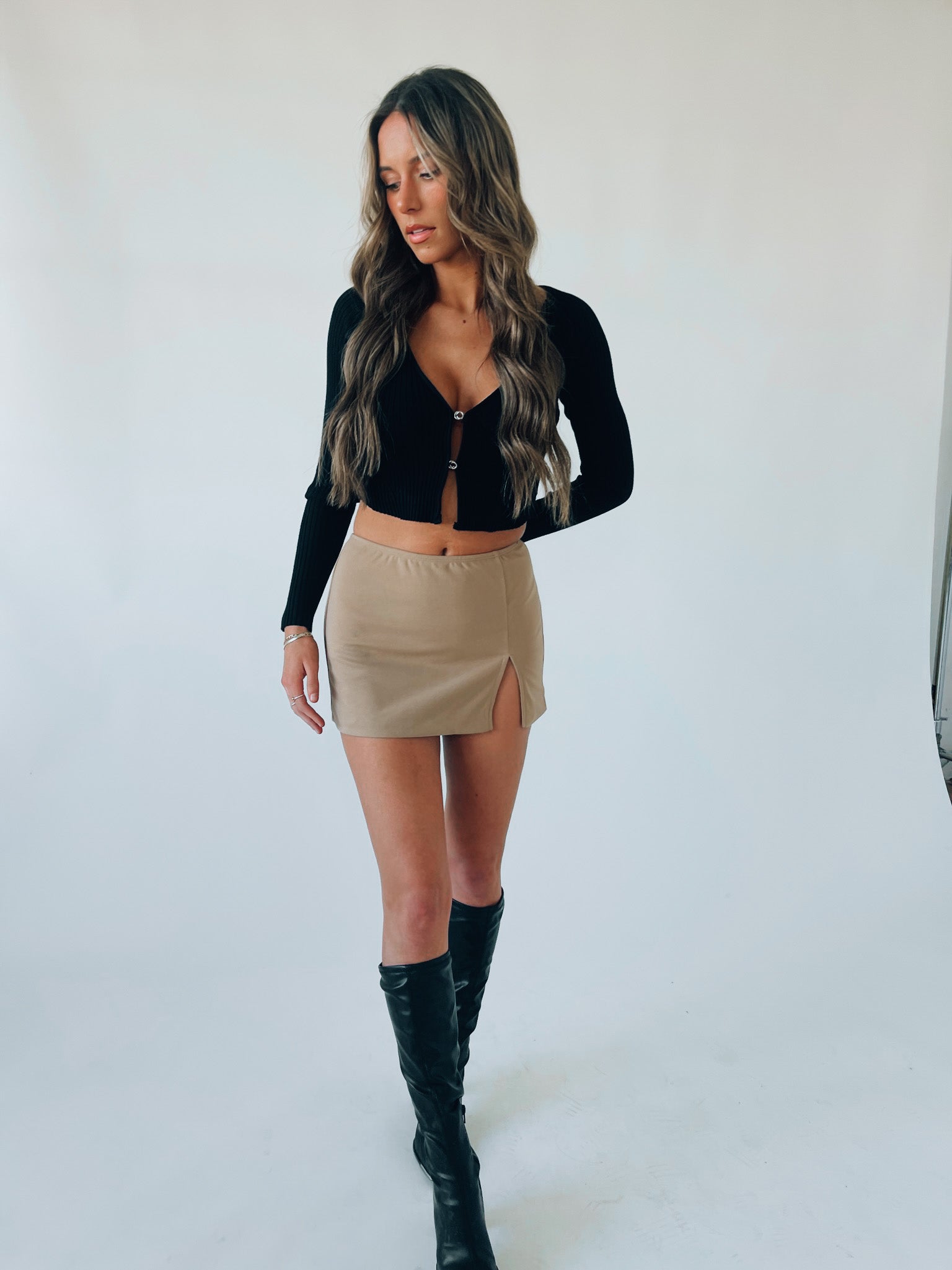 Parker Tan Mini Skirt