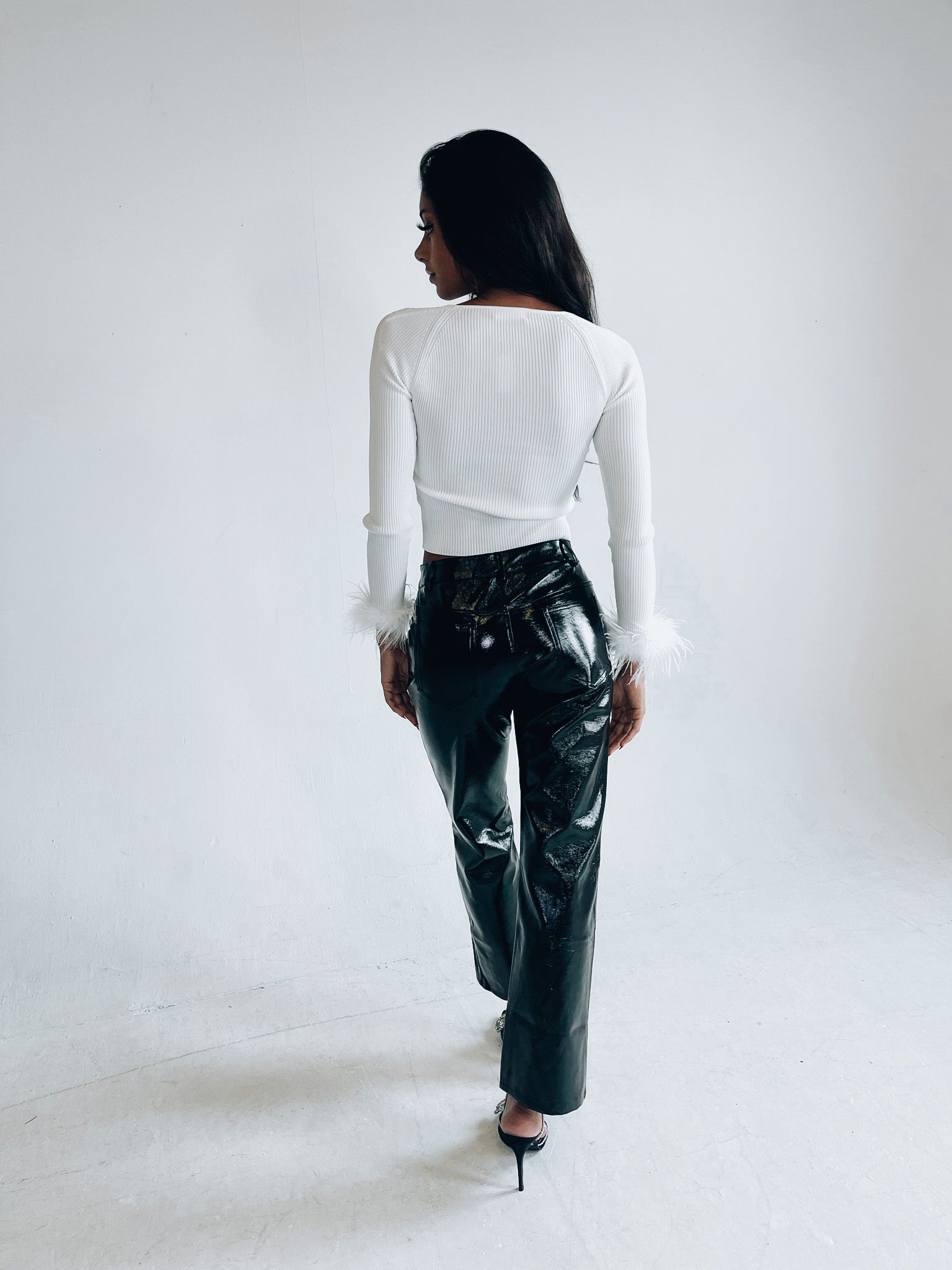 Paisley Ribbed Feather Top