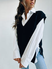 Oversized Knitted Vest