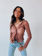 Miranda Textured Mesh Long Sleeve