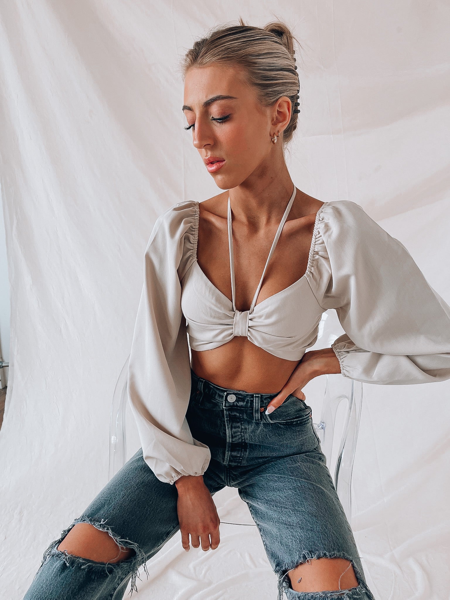 Laina Halter Detail Top