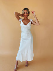 Natalia Feather Detail Maxi Dress