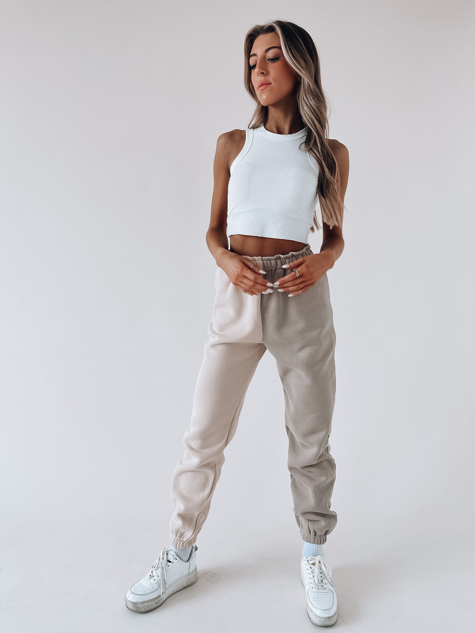 RESTOCKED : Kiki Ribbed Ivory Crop Tank
