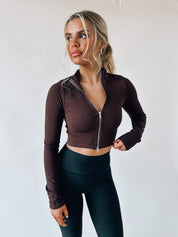 Brooks Front Zipper Crop