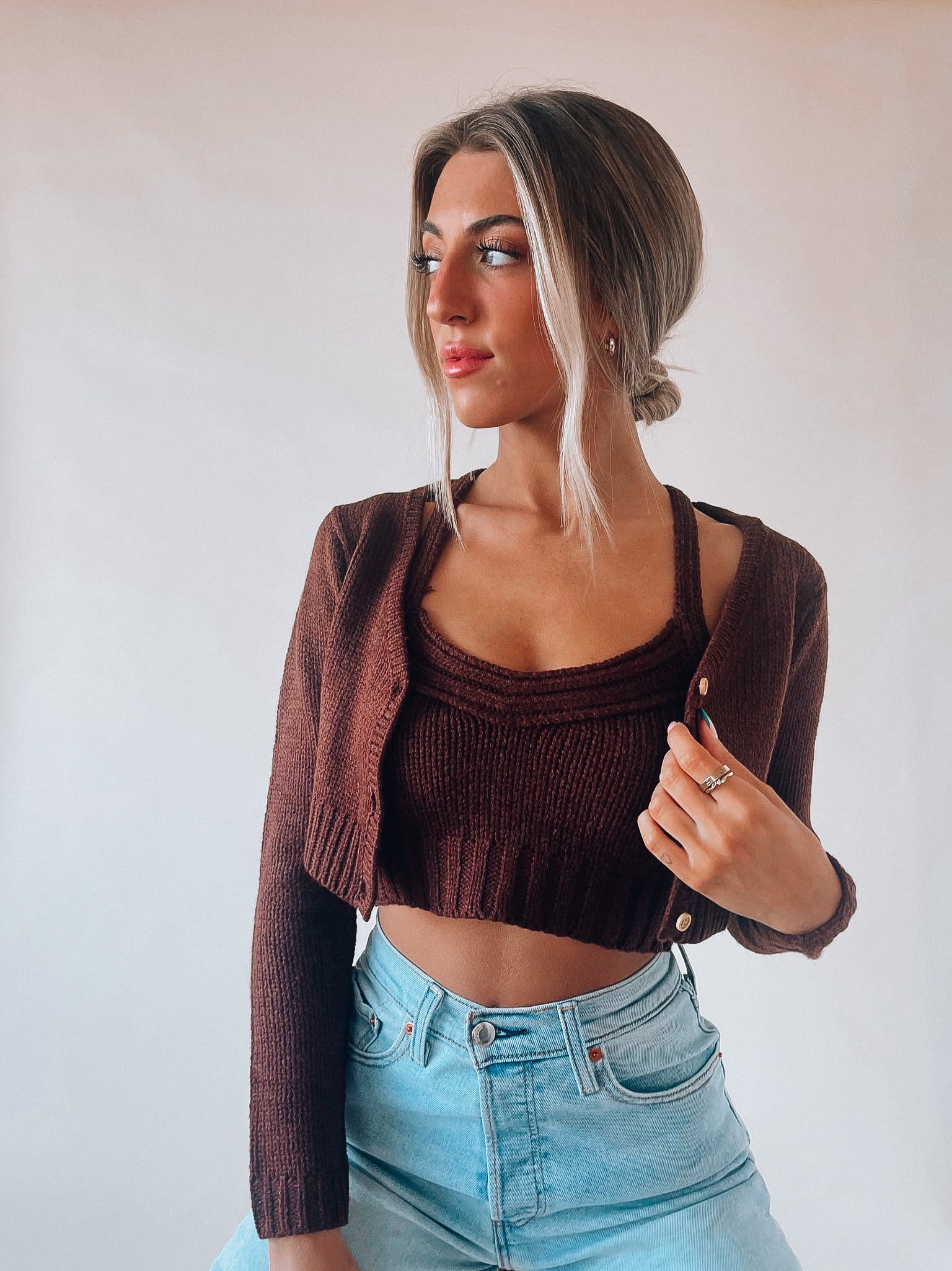 Jana Cropped Sweater set