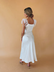 Natalia Feather Detail Maxi Dress