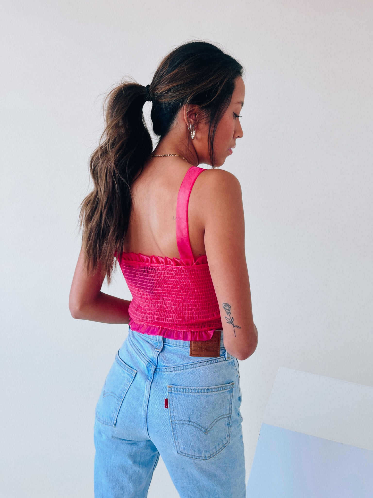 Madelyn Mesh Ruffle Top