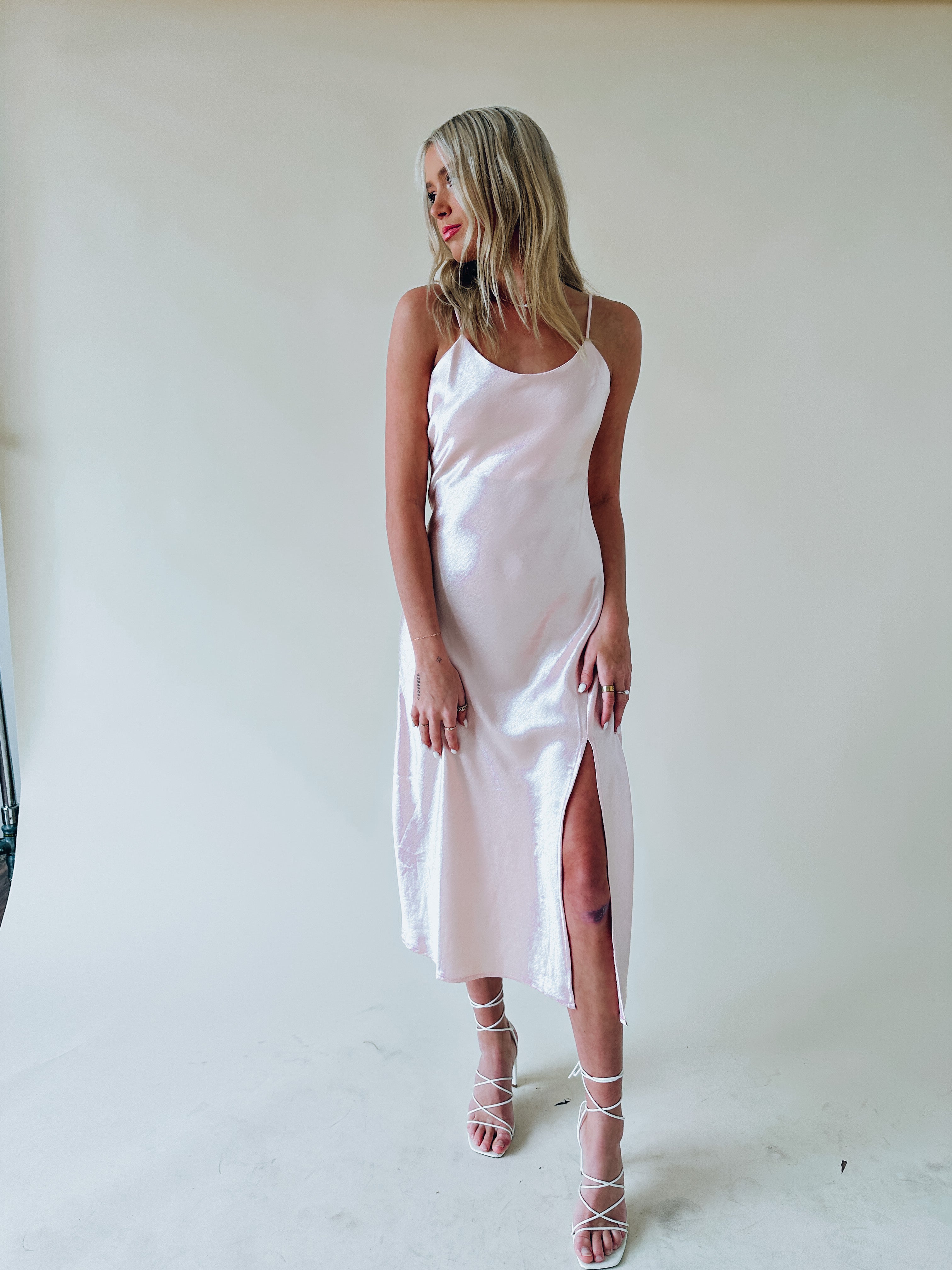 Kaeli Satin Midi Dress