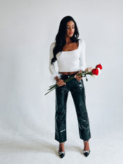 Paisley Ribbed Feather Top