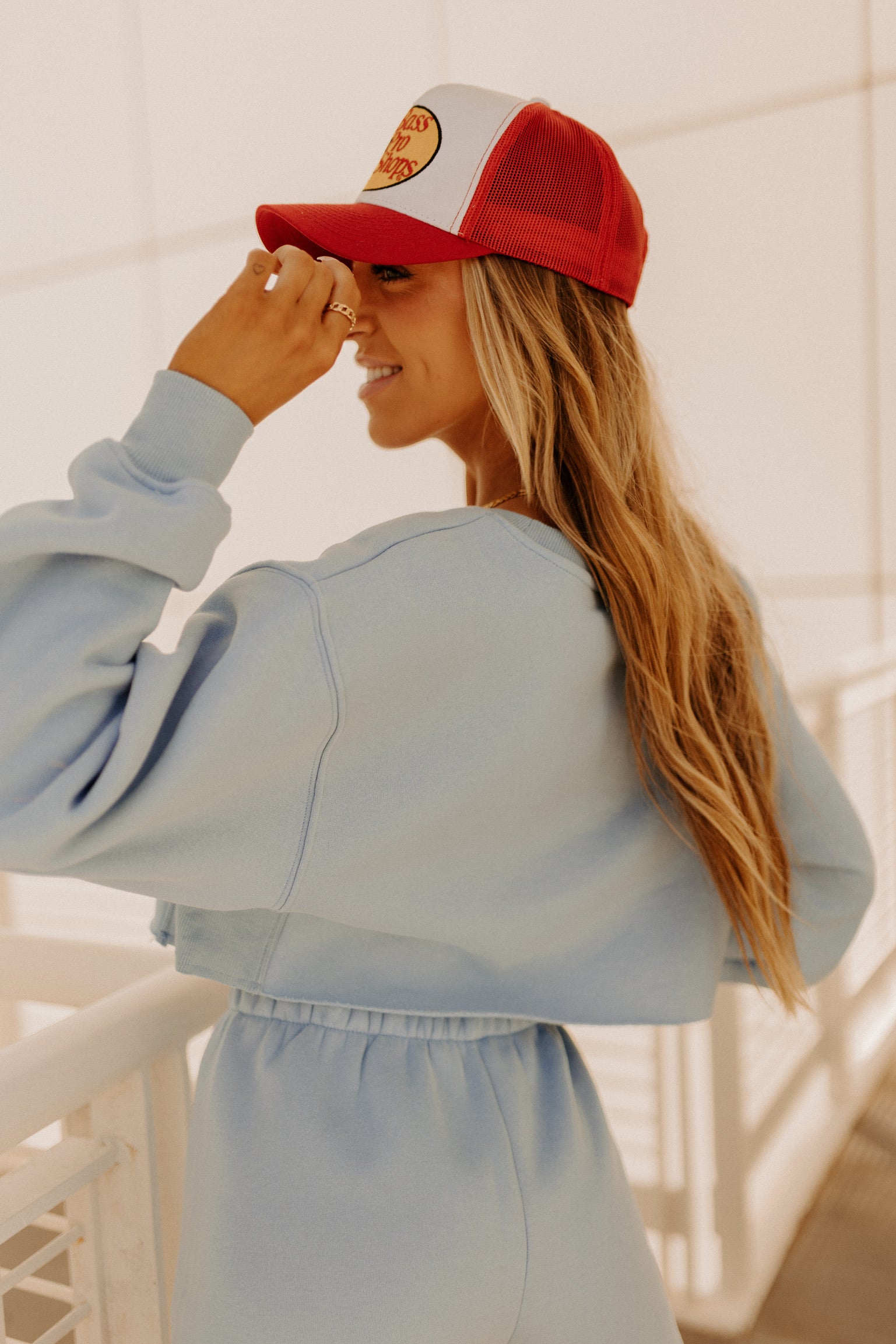 Easton Lounge Sweater In Baby Blue