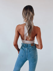 Sarabeth Silk Halter Crop