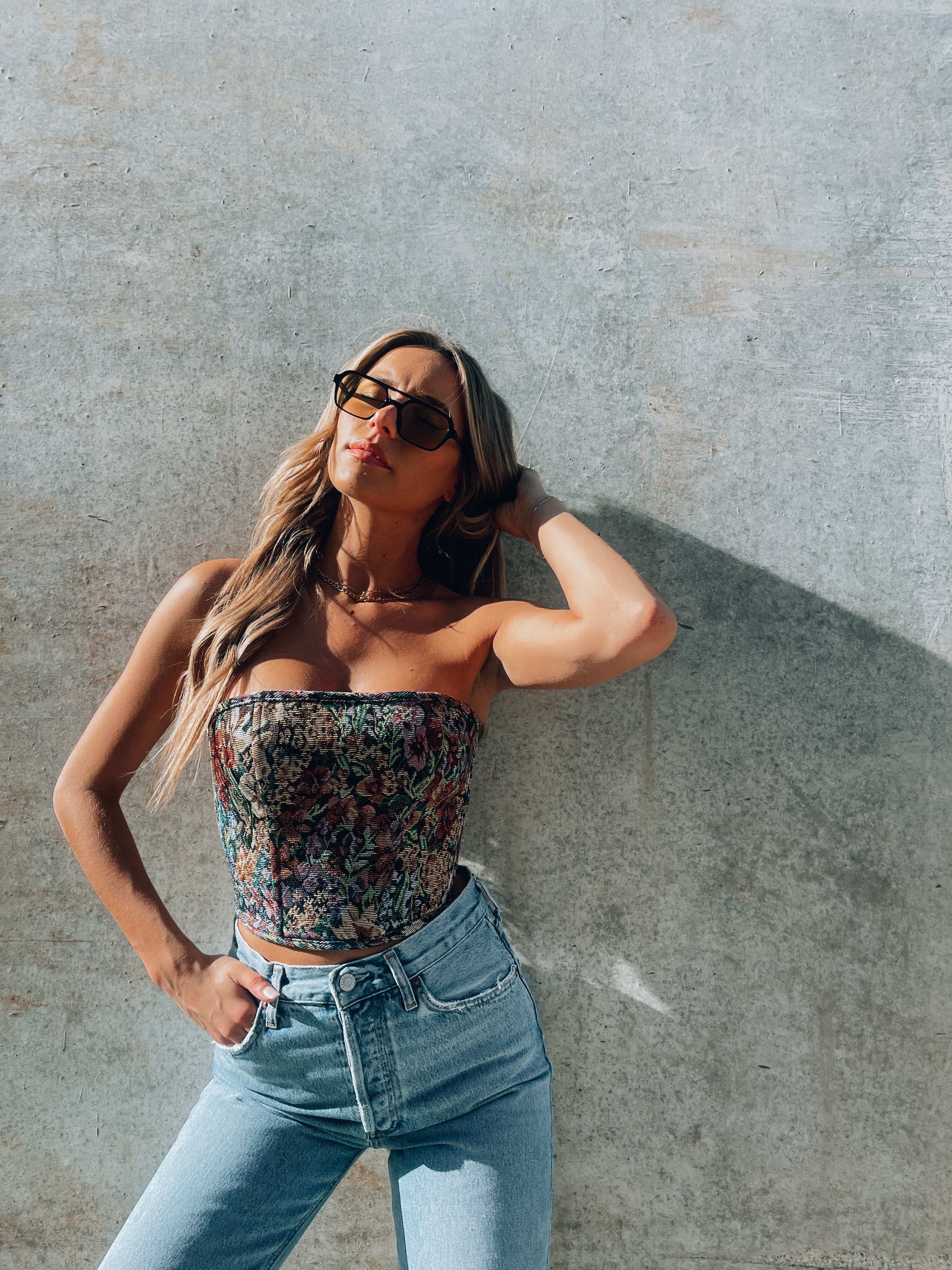 Nola Floral Corset Top