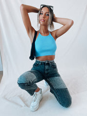 SALE: Baby Blue Chained Halter