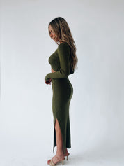 Nora Olive Midi Set