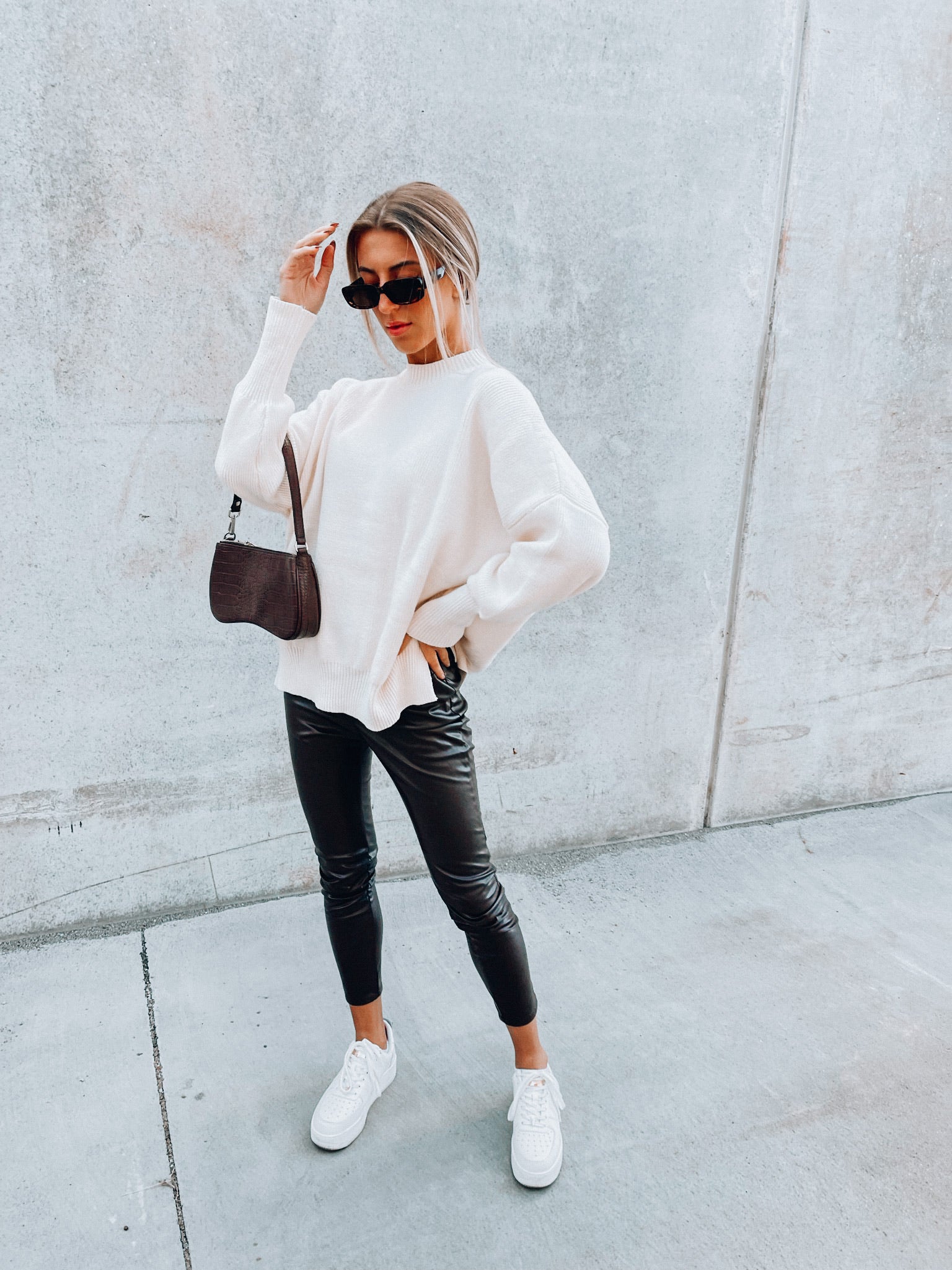 Fall Breeze Knit Sweater In White