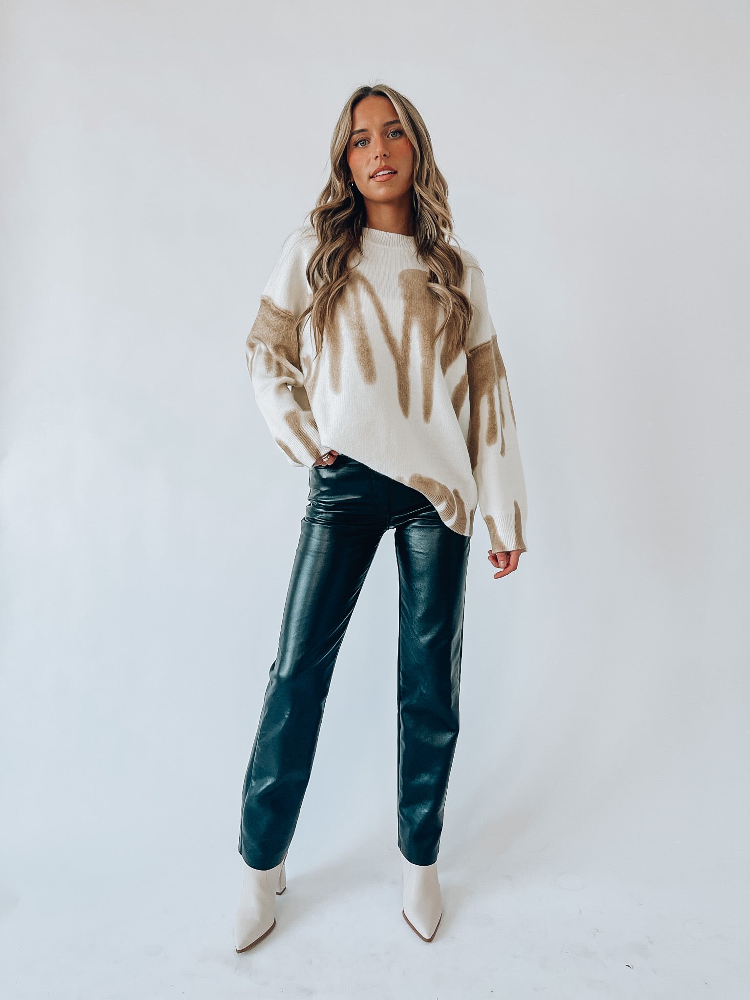 Lizzie Cream/Taupe Sweater