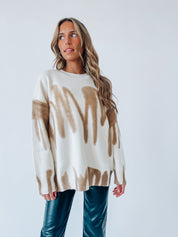 Lizzie Cream/Taupe Sweater