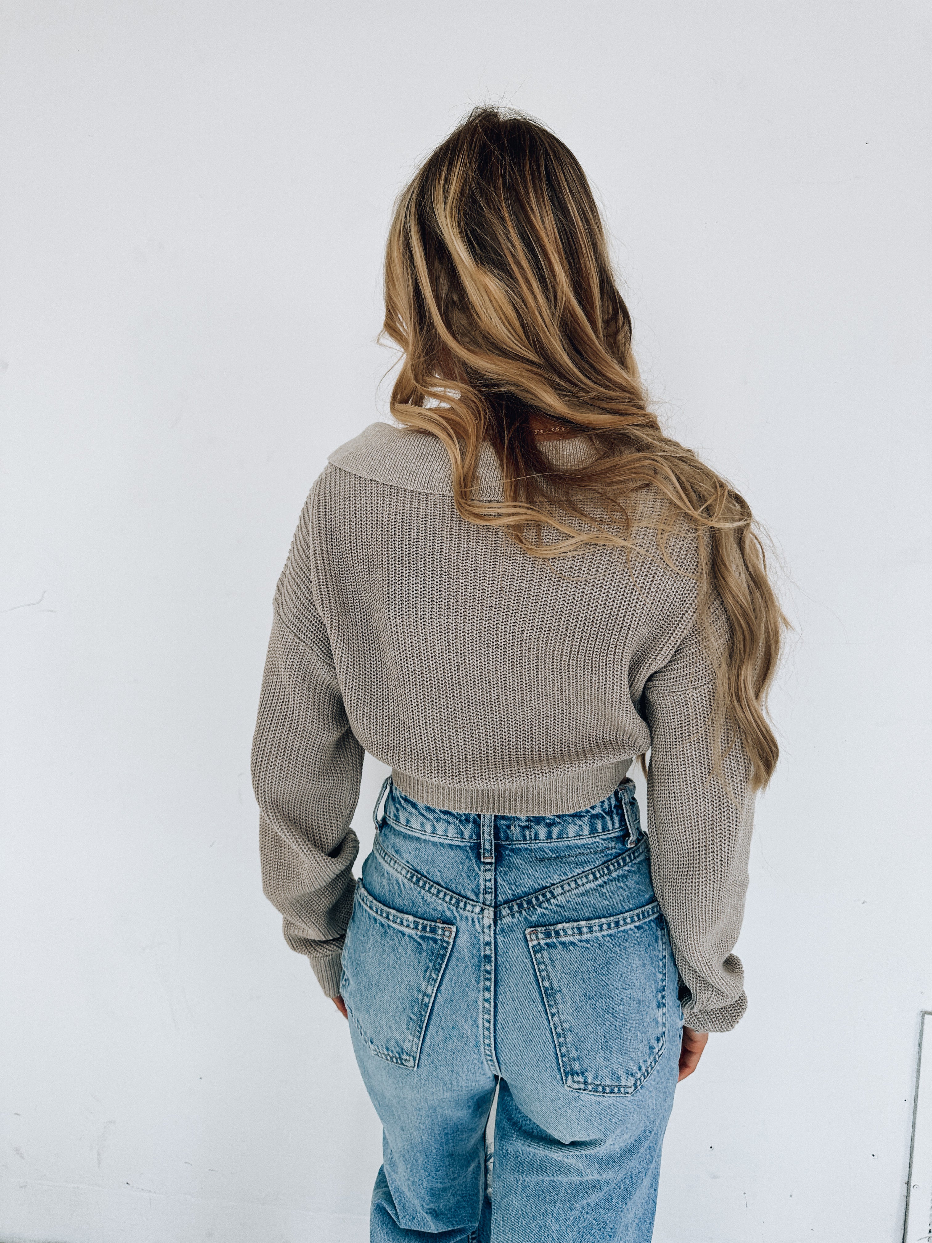 Kinsley Knitted Crop Sweater