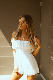 Sadie Eyelet OTS Romper
