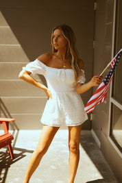 Sadie Eyelet OTS Romper