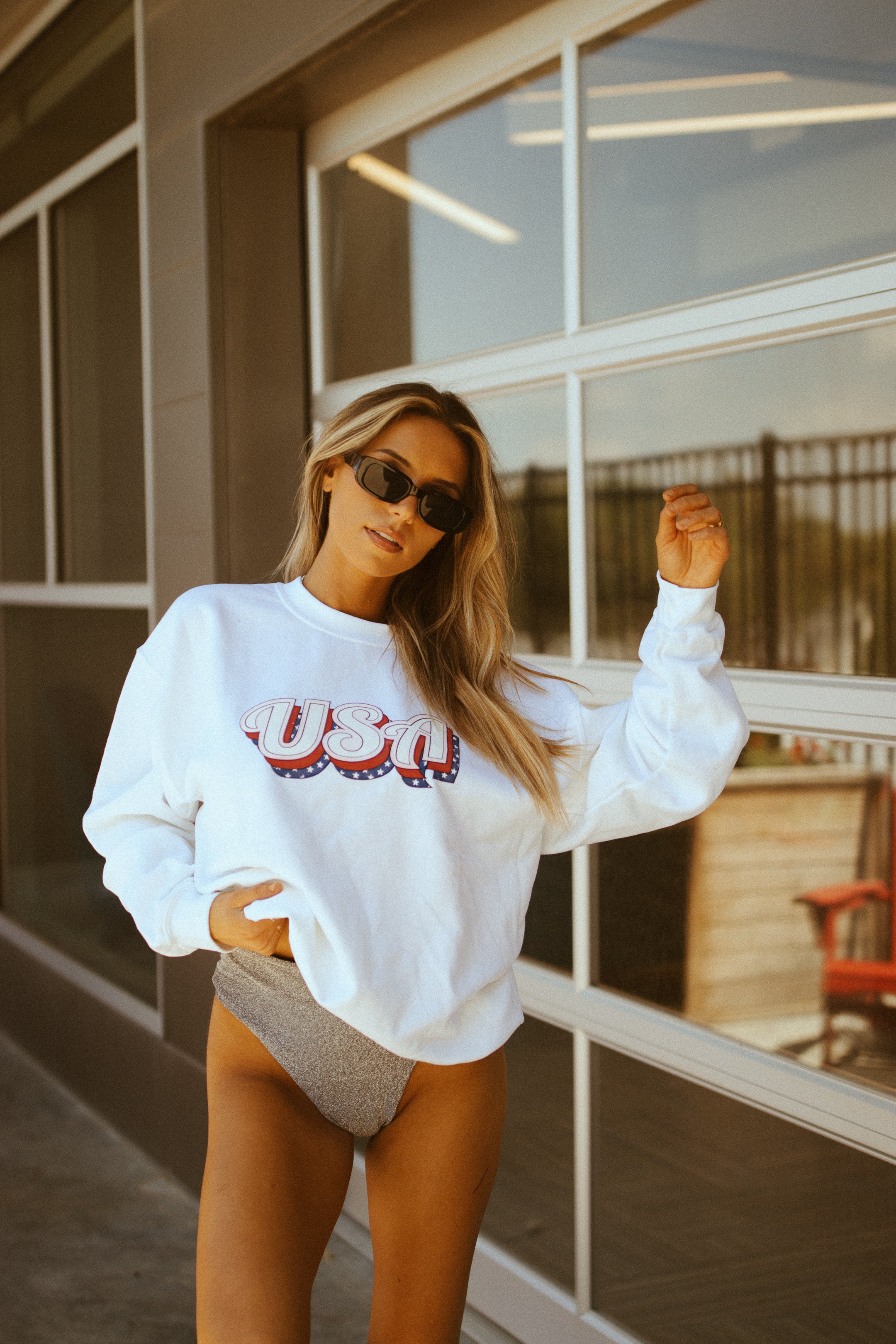 RESTOCKED : Pastel Sidewalk USA Sweatshirt