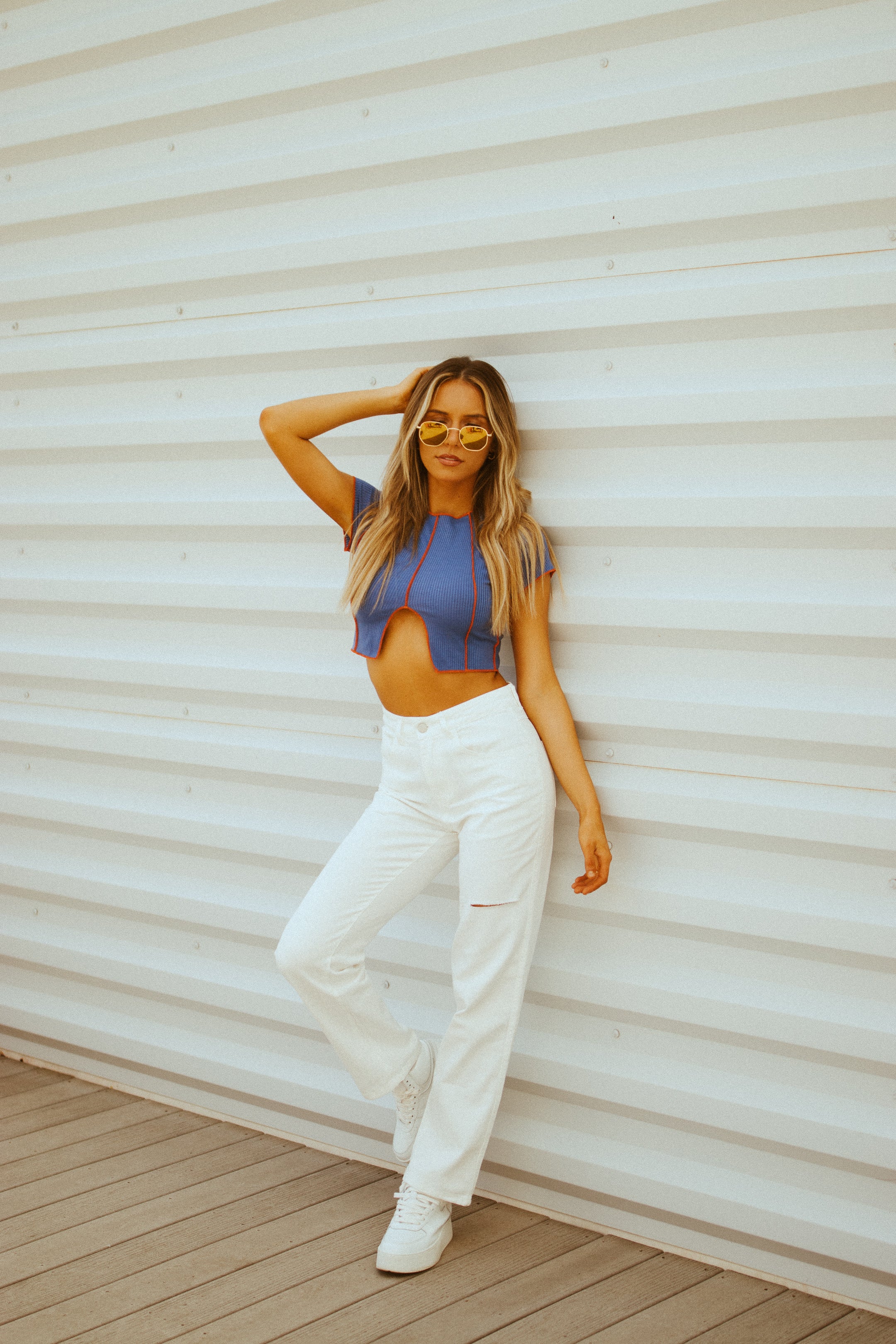 SALE : Hayden White Denim Straight Leg