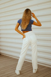 SALE : Hayden White Denim Straight Leg