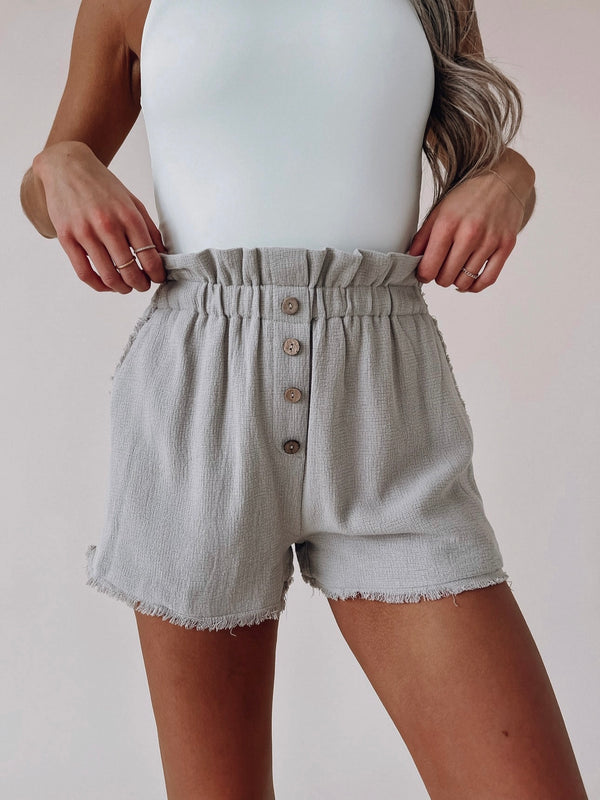 SALE :Linen Mix Paper Bag Shorts