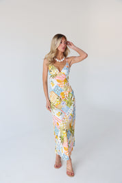 Paloma Printed Linen Midi Dress