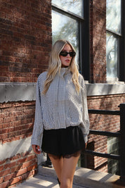 Kam Plaid Zip-Up Bomber Jacket