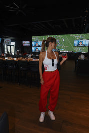 Nebraska Football Halter Top in White