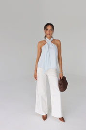 Veia Ice Blue Halter Top