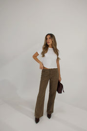 Nia Drawstring Jean In Brown