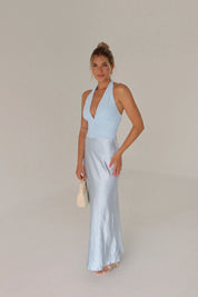 Veronika Ice Blue Maxi Dress