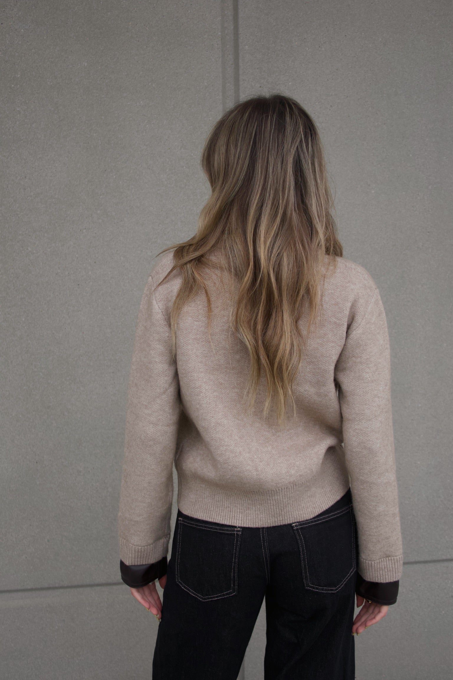 Myah Contrast Collared Cardigan