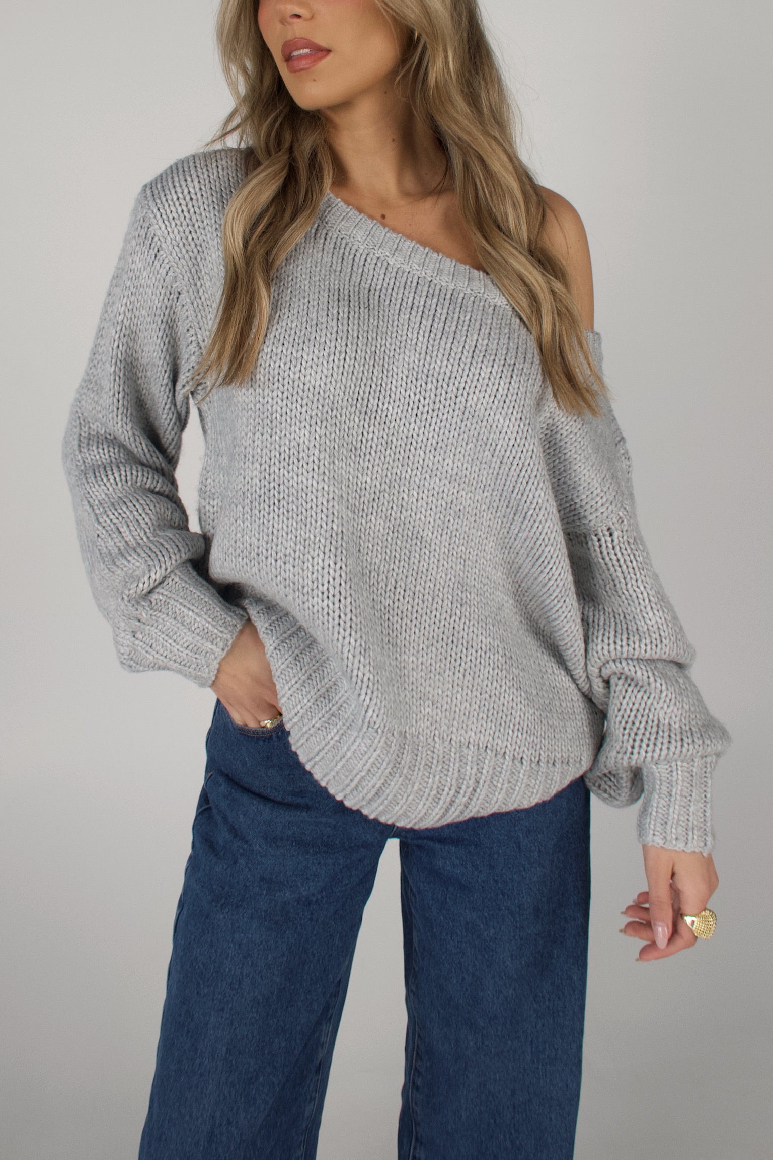 Brandy Off The Shoulder Sweater