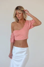 RESTOCKED :Lacey One Drop Shoulder Puff Sleeve Top